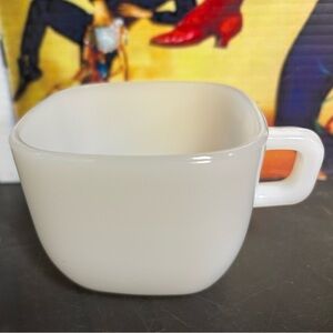 Vintage white Glasbake Lipton mug